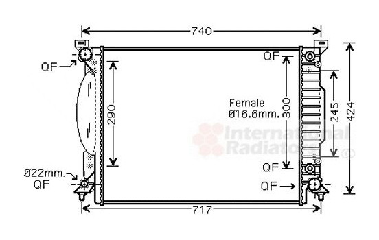 Radiator, engine cooling 03002242 International Radiators, Image 2