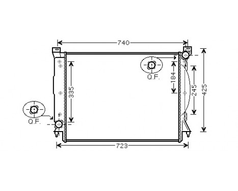 Radiator, engine cooling 03002245 International Radiators