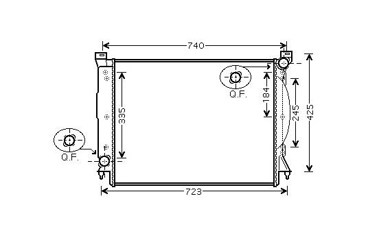 Radiator, engine cooling 03002245 International Radiators