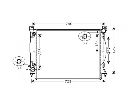 Radiator, engine cooling 03002246 International Radiators
