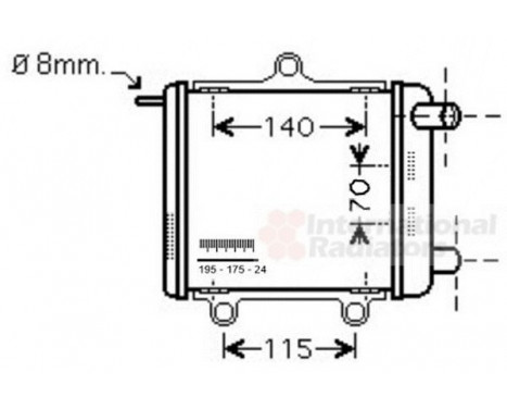 Radiator, engine cooling 03002258 Van Wezel, Image 2