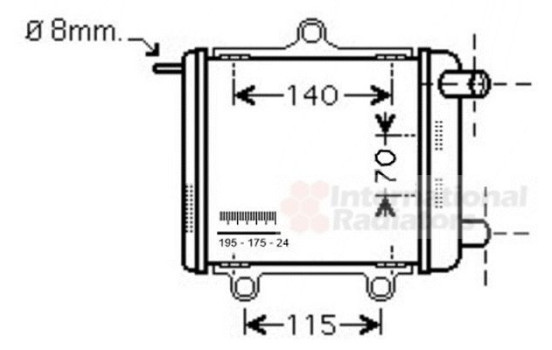 Radiator, engine cooling 03002258 Van Wezel, Image 2