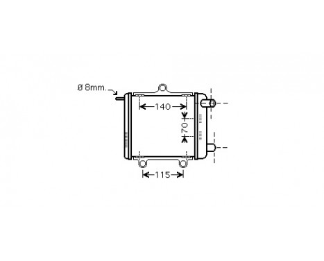 Radiator, engine cooling 03002258 Van Wezel