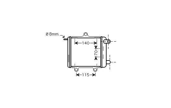 Radiator, engine cooling 03002258 Van Wezel
