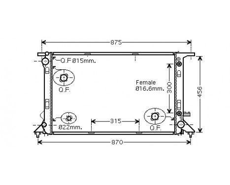 Radiator, engine cooling 03002291 International Radiators