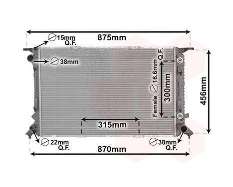 Radiator, engine cooling 03002309 International Radiators, Image 2