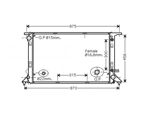 Radiator, engine cooling 03002309 International Radiators