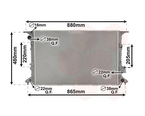 Radiator, engine cooling 03002365 International Radiators