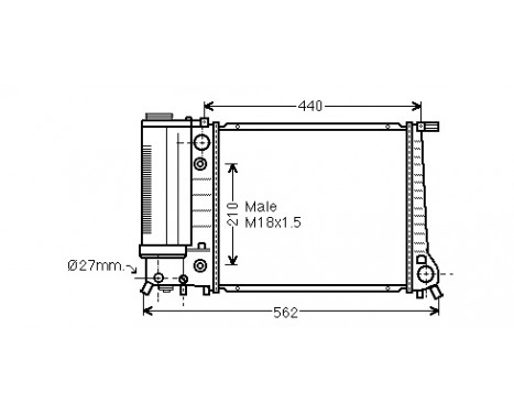 Radiator, engine cooling 06002082 International Radiators