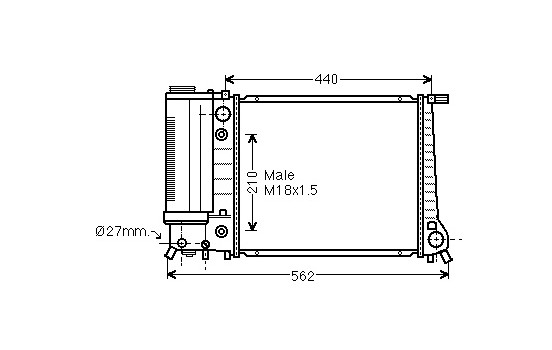 Radiator, engine cooling 06002082 International Radiators