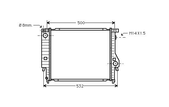 Radiator, engine cooling 06002098 International Radiators