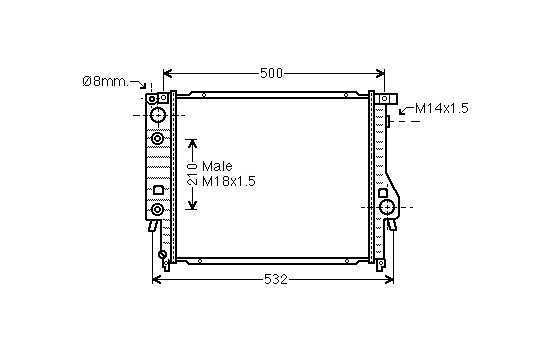 Radiator, engine cooling 06002099 International Radiators