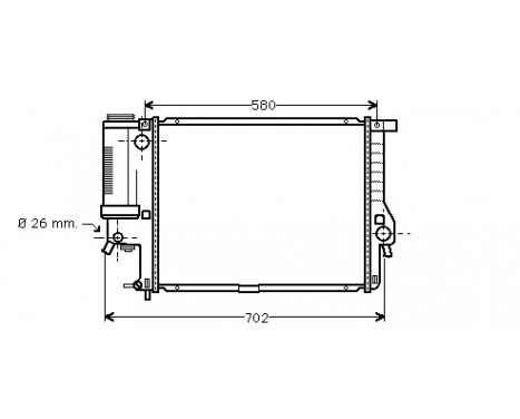 Radiator, engine cooling 06002201 International Radiators