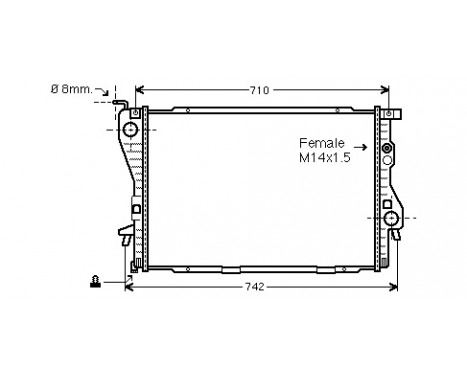Radiator, engine cooling 06002202 International Radiators