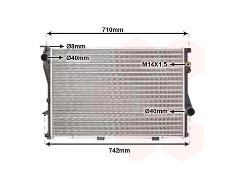 Radiator, engine cooling 06002202 International Radiators, Image 2