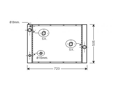 Radiator, engine cooling 06002236 International Radiators