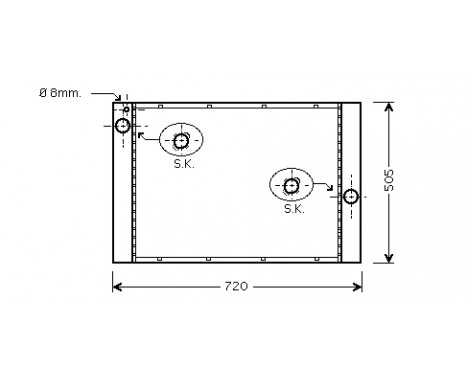 Radiator, engine cooling 06002284 International Radiators