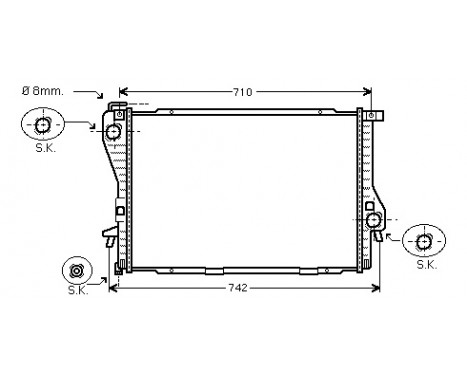 Radiator, engine cooling 06002301 International Radiators