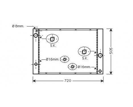 Radiator, engine cooling 06002338 International Radiators