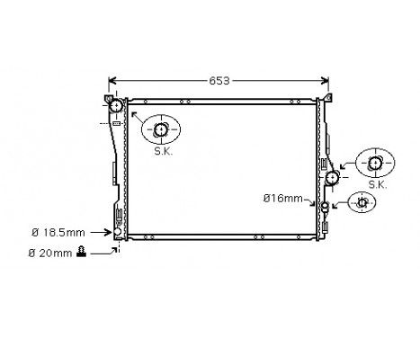 Radiator, engine cooling 06002343 International Radiators