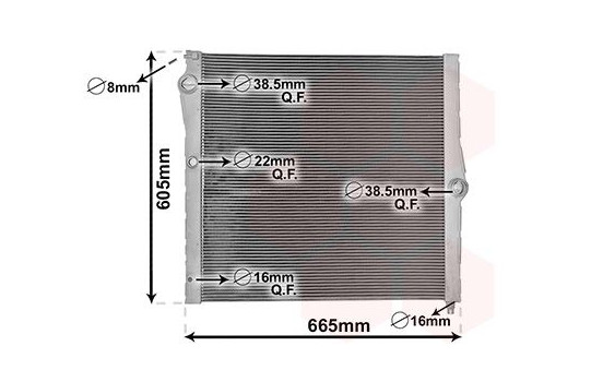 Radiator, engine cooling 06012708 International Radiators