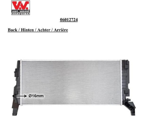 Radiator, engine cooling 06012724 International Radiators, Image 2