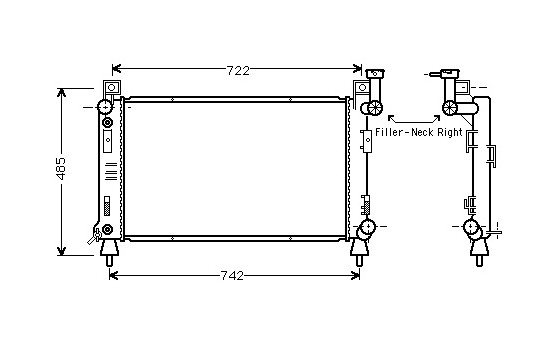 Radiator, engine cooling 07002027 International Radiators