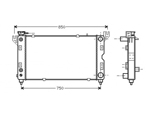 Radiator, engine cooling 07002028 International Radiators