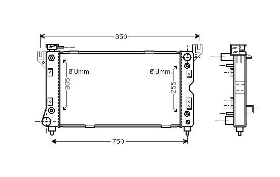 Radiator, engine cooling 07002029 International Radiators
