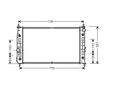 Radiator, engine cooling 07002054 International Radiators