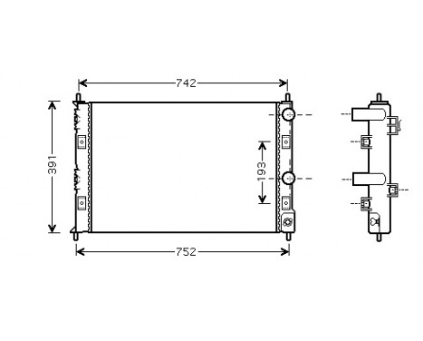 Radiator, engine cooling 07002076 International Radiators