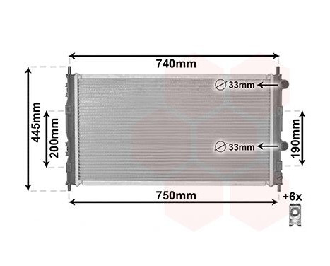 Radiator, engine cooling 07002076 International Radiators, Image 2