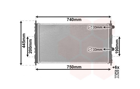 Radiator, engine cooling 07002076 International Radiators, Image 2