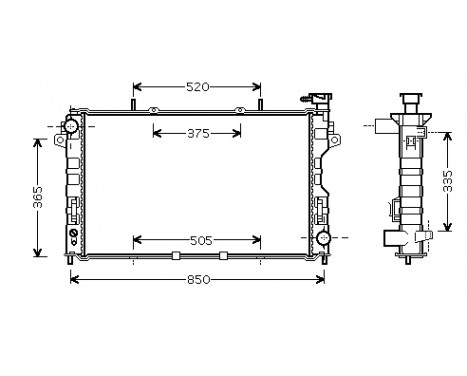 Radiator, engine cooling 07002077 International Radiators