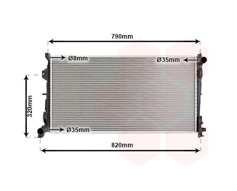 Radiator, engine cooling 07002092 International Radiators, Image 2