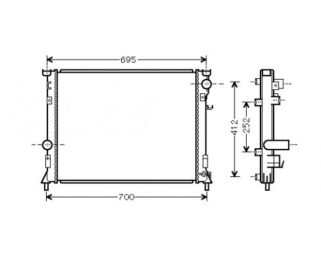 Radiator, engine cooling 07002097 International Radiators