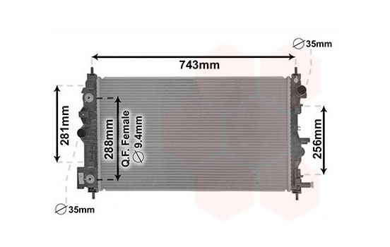 Radiator, engine cooling 08002046 International Radiators