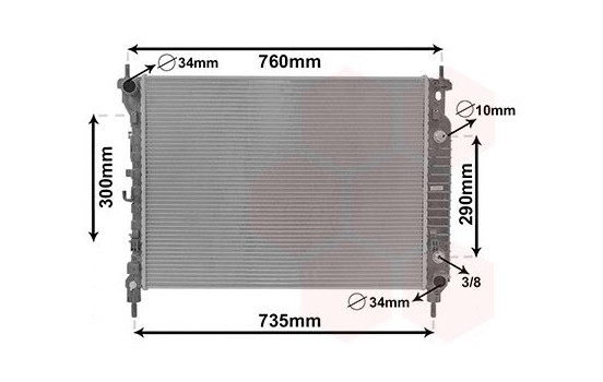 Radiator, engine cooling 08002067 International Radiators