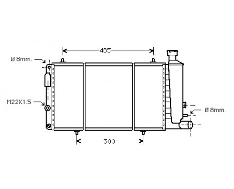 Radiator, engine cooling 09002033 International Radiators