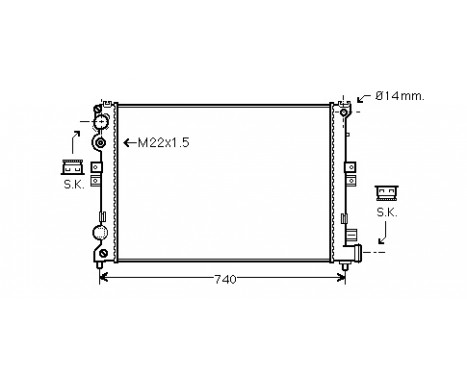Radiator, engine cooling 09002079 International Radiators