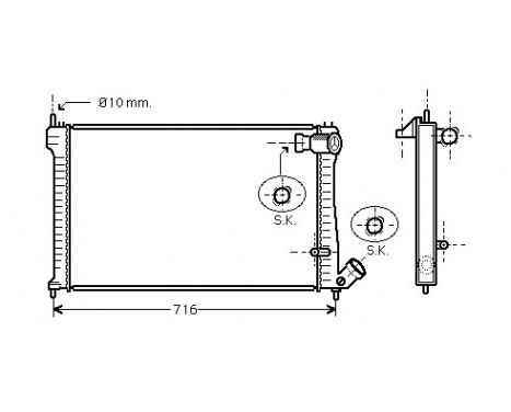 Radiator, engine cooling 09002102 International Radiators