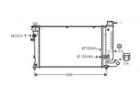 Radiator, engine cooling 09002111 International Radiators
