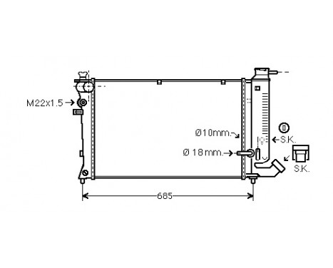 Radiator, engine cooling 09002111 International Radiators