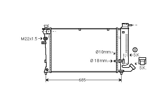 Radiator, engine cooling 09002111 International Radiators