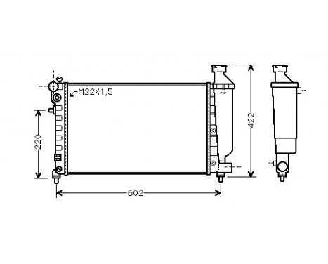 Radiator, engine cooling 09002117 International Radiators