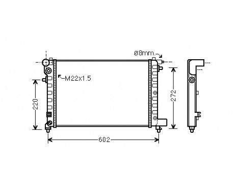 Radiator, engine cooling 09002120 International Radiators
