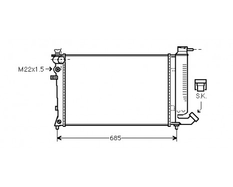 Radiator, engine cooling 09002135 International Radiators