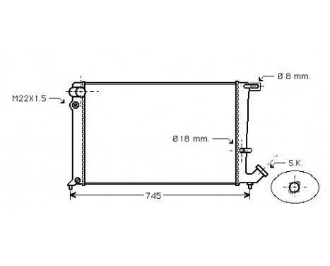 Radiator, engine cooling 09002142 International Radiators