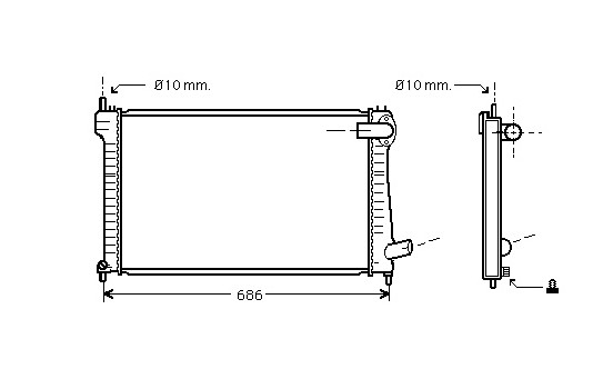 Radiator, engine cooling 09002182 International Radiators