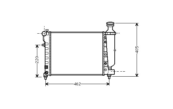 Radiator, engine cooling 09002206 International Radiators